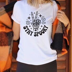 Stay Spooky Short Sleeve Tee - White